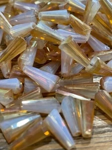 Czech Opalescent Preciosa Two Tone Glass Bead jewelry - Picture 1 of 10