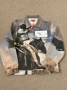 New SS17 Supreme Jim Krantz Extra Large Cowboy Denim Graphic Work Jacket Large - Picture 1 of 10
