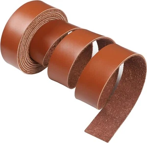 Brown Leather Strap 90 Inches Long 1 Inch Wide Leather Belt Strips Very Suitable - Picture 1 of 5