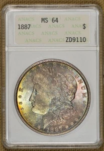 1887 Morgan Silver Dollar MS64 Old Small Holder - Picture 1 of 2