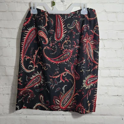 De Colección Años 90 Y2k Cuentas Seda Lápiz Falda Moody Paisley Talla 8 Whimsygoth FairyGrunge  Foto 1 de 4