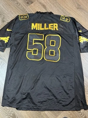 Camiseta cosida Nike On Field Denver Broncos Von Miller #58 negra/dorada para hombre talla 60 Foto 1 de 4