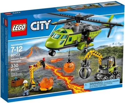 LEGO CITY Volcano Supply Helicopter New Sealed Retired Building Set 60123 Damage - Image 1 of 4