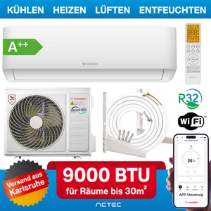Splitklimaanlage 9000BTU HPRO 3m Leitung Halter Kühlen, Heizen, Entfeuchten WIFI - Bild 1 von 8