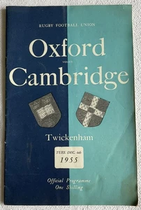 Collectable Vintage “Oxford vs Cambridge” Rugby Programme, Twickenham, 1955 - Picture 1 of 21