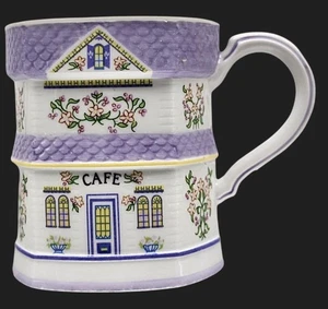 Vintage Purple Lenox Village Collection Porcelain Coffee Mug Cup 1992 - Picture 1 of 7