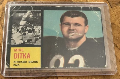 1962 Topps - Mike Ditka #17 (RC) mal estado Foto 1 de 2