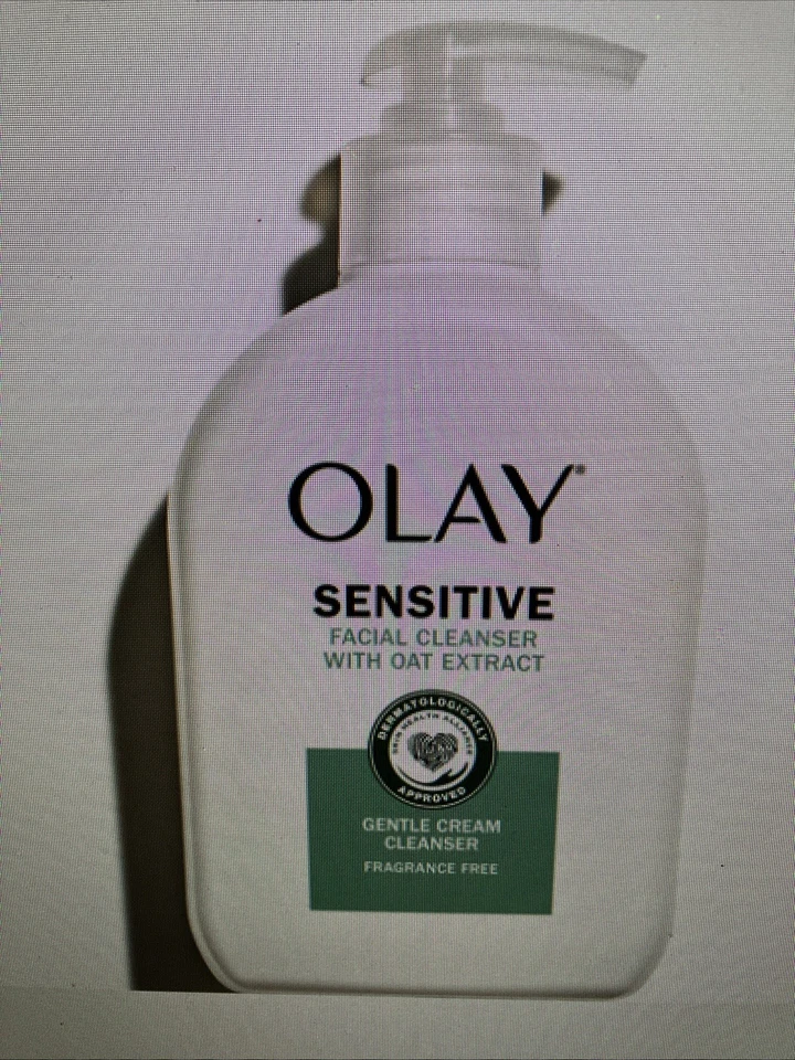 Olay Sensitive Gentle Facial Cream Cleanser wOat Extract Fragrance 16 oz