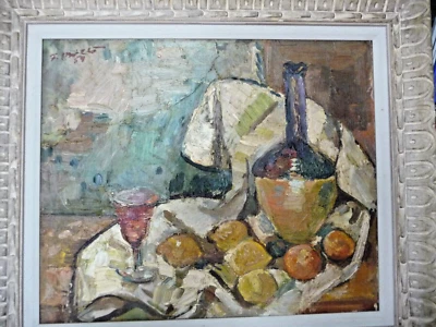 Середина века, 1954 натюрморт картина маслом, Fridrichs Milts оригинал, 20 X 24, в рамке - Изображение 1 из 4