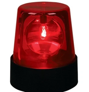 Red 7" Lighted Beacon Party Light Rotating Spinning Flashing Lamp DJ Lighting - Picture 1 of 7
