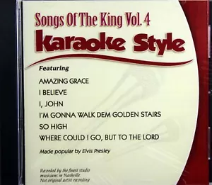 Songs of the King Elvis Presley Volume 4 CD Christian Karaoke Music 6 Songs - Picture 1 of 2