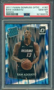 2017-18 DONRUSS OPTIC SHOCK PRIZM RATED ROOKIE BAM ADEBAYO #187 RC PSA 10 - Picture 1 of 2
