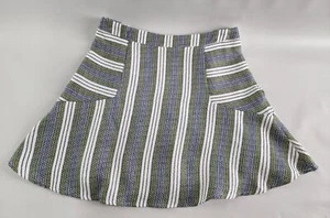 LEMIEUX 16" Lined Skirt, Size M striped Multi-Color - Picture 1 of 8