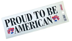 Pegatina de parachoques patriota patriótica de colección orgullosa de ser americana EE. UU. nueva stock antiguo - Imagen 1 de 3