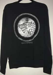 Game Of Thrones Stark Medium Black Men’s Sweat Shirt New Official - Bild 1 von 1