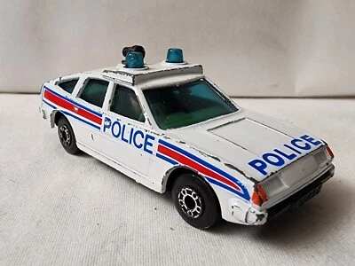 Matchbox No 8 Rover 3500 Police Car 1980 White/ A4 - Image 1 of 4