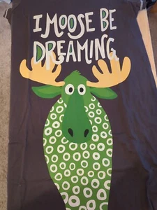 Lazy One Women's Short Sleeve Night Gown Shirt "I Moose be Dreaming" s/m NWT - Picture 1 of 8