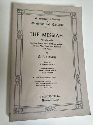 Песенник THE MESSIAH HANDEL'S винтажный 1912 классические рождественские ноты - Изображение 1 из 4