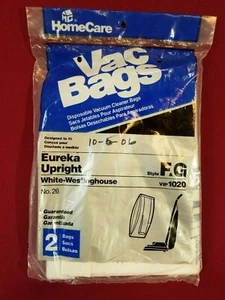 Eureka Upright F & G Vacuum Bags 2 Count Pkg Home Care NEW FAST FREE SHIPPING - Picture 1 of 8