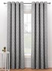 George Home Grey Geometric Eyelet Curtains 66x72 Rrp 32.00 Lot Gd
