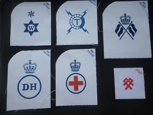 ROYAL NAVY TRADE PATCHES SET EARLY PRINTED VARIATIONS SET 2. - Picture 1 of 1