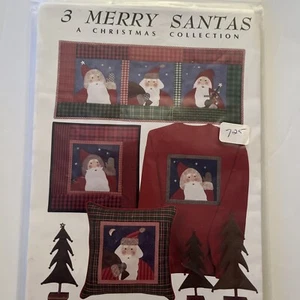 3 Merry Santa’s A Christmas Collection By Jan Kornfeind - Picture 1 of 3