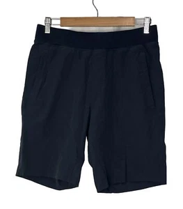 Lululemon Men’s Black Pullon Workout Shorts Elastic Waistband Size 28 9” Inseam - Picture 1 of 7