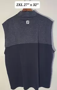 Foot Joy 1/2 Zip Heather Yoke Black Sleeveless Embroidered Logo 2XL Pullover NWT - Picture 1 of 5