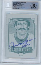 2015 PANINI COOPERSTOWN CHRONICLES PRINTING PLATE CYAN SIGNED ROLLIE FINGERS 1/1