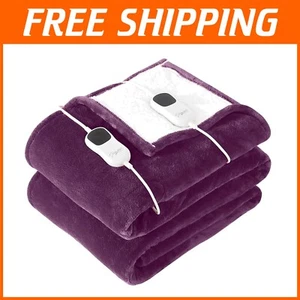 King Size Electric Heated Blanket 100"x90" - Dual Control & Over-Heat Protection - Picture 1 of 10