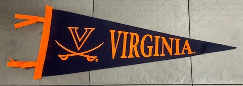 Virginia Cavaliers Vintage Wool Felt  Pennant Cover