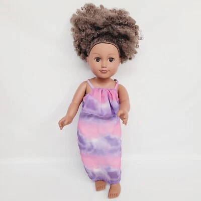 18 «Афро-американская черная кукла фиолетовый розовый галстук краситель платье 2013 CitiToy - Изображение 1 из 4