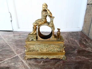 Rare Antique Bronze Figural Case For French Empire Bronze Clock 1850s-To Restore - Picture 1 of 11