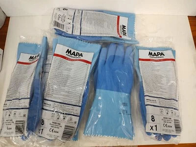 Guantes de seguridad de alta resistencia resistentes a productos químicos Mapa Gauntelets talla 8 Jersette 301 6PR Foto 1 de 2