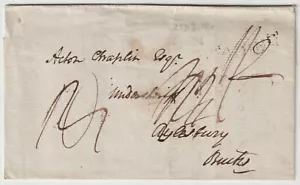 1798 LETTURA PMK LONDRA 'B' CERCHIO ESTERNO E HINES? E/L TO ACTON CHAPLIN AYLESBURY - Foto 1 di 4