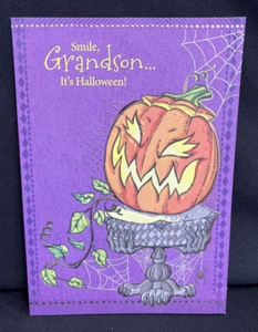 Happy Halloween Grandson Greeting Card w/Envelope - Picture 1 of 4