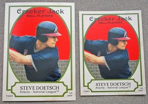 2005 Topps Cracker Jack Base Mini Sticker Card Steve Doetsch #216 Rookie - Foto 1 di 2