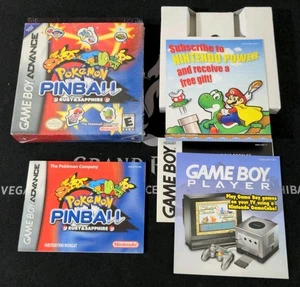 Pokemon Pinball Rubí y Zafiro Gameboy Advance GBA CAJA E INSERTOS SOLO ¡SIN JUEGO! - Imagen 1 de 12