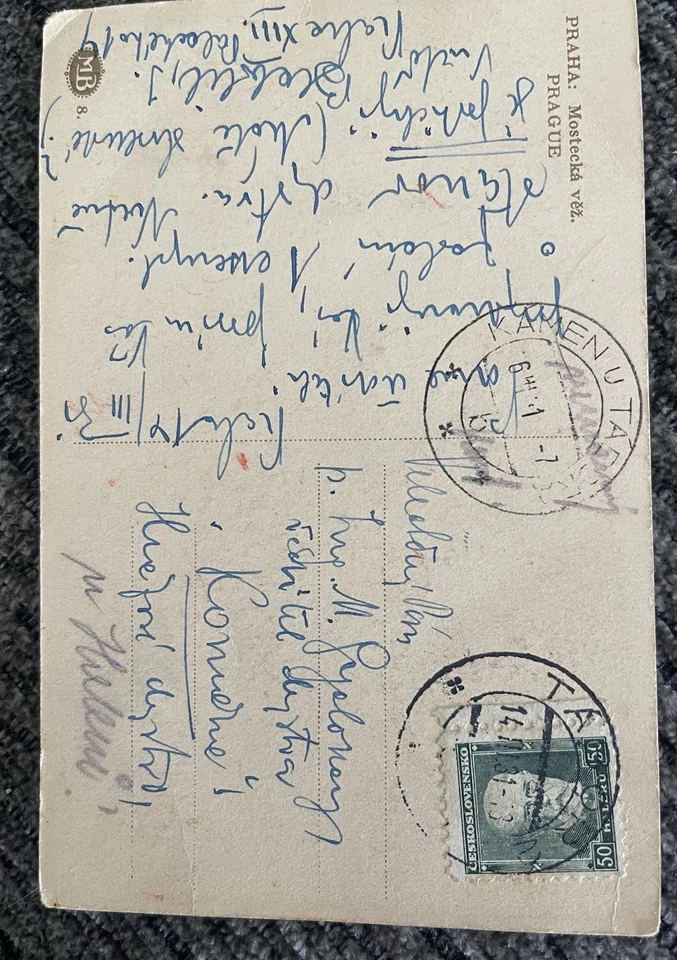 Czechoslovakia 1931 Post Card! Dated  November 14, 1931. - Image 1 of 2