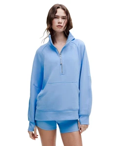 Lululemon Scuba Women’s Oversized Funnel Neck Half Zip Sweatshirt size M/L NWT - Picture 1 of 7