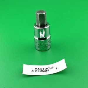 Mac Tools 3/8” Unidad XH10MMBS 10mm Hexagonal/Allen Métrico Cromo Enchufe EE. UU. - Imagen 1 de 6