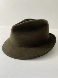 Vintage Royal Stetson Whippet Men’s Green Fedora Hat Size - See Measurements - Picture 1 of 22