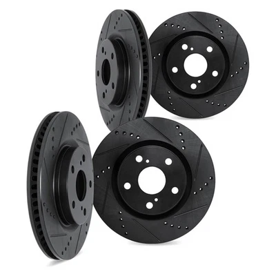 For BMW 535d 14-16 DFC Premium Drilled & Slotted Front & Rear Brake Rotor Set Foto 1 de 3