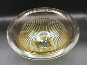 Set 2 Hazel Atlas Yellow Depression Glass Ribbed Nesting Mixing Bowls - Picture 1 of 3