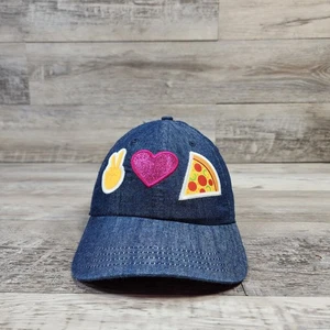 Gorra Peace Love Pizza Sombrero Jóvenes Niños Niñas Correa Ajustable Uso Causal - Imagen 1 de 6