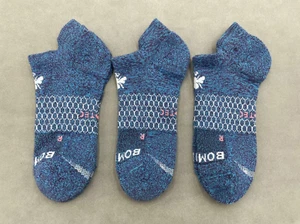 Bombas 3 pairs Women's Running Honeycomb Ankle socks - Size Large blue - Picture 1 of 2