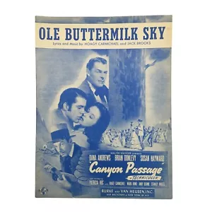 Ole Buttermilk Sky Vintage Noten 1946 Film Canyon Passage Susan Hayward - Bild 1 von 4