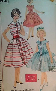 Simplicity 2482 sewing pattern Girls Party Dress Size 8 for Chubby Also - Picture 1 of 3