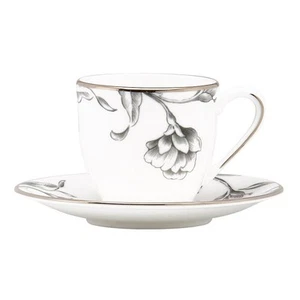 Marchesa by Lenox Floral Illustrations Demitasse Cup and Saucer 1st Quality NIB  - Picture 1 of 1