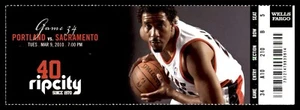 Portland Trail Blazers vs. Sacramento Kings 9. März 2010 Ticket Stub - Bild 1 von 2